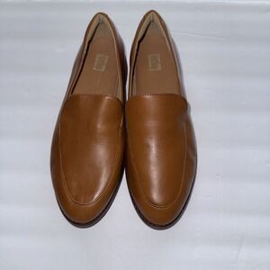Fiftlop Women's Brown Size 8 Leather Slipons Shoes Made In Indonesia